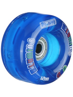 Luminous LED Quad Roller Skate Outdoor Wheels (Sold as Each's, Blue,  62mm/85A)