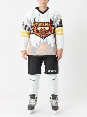 Custom Hockey Jerseys with The Ice-O-Topes Embroidered Twill Logo Adult S / (name and Number on Back and Sleeves) / White