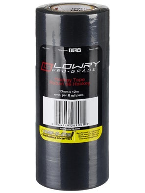 Lowry Pro-Grade Hockey Stick Tape - Black 6pk 1.25Wide