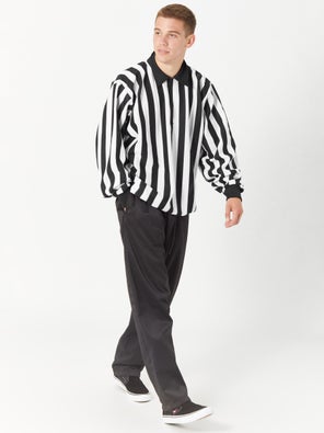 Hockey referee jersey mens L made by CCM Canada zip up front snap