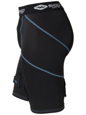 Pantaloncini Compressione Shock Donna Con Protezione Pelvica - Nero/Arancio - Foto 4