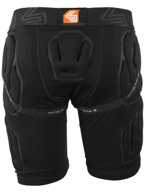 Adult Padded Compression Shorts 5-Pad Football Girdle Hip Thigh Protector  Deep Black