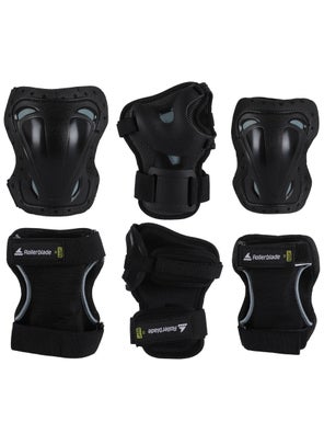 Rollerblade Skate Gear 3 Pack Protective Gear, Knee Pads, Elbow Pads and  Wrist Guards, Inline Skating, Multi Sport Protection, Unisex, Black