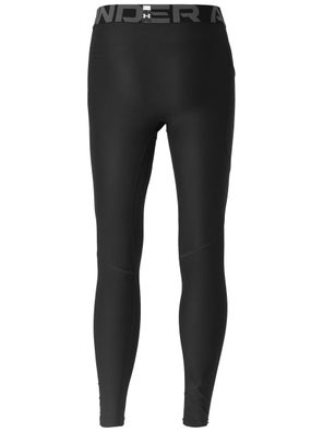 Under Armour Women's HeatGear Armour Branded WB Leggings , Black  (001)/White , Medium