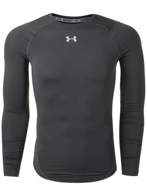 Under Armour Boys' Fitted Grippy Long Sleeve - Gray, Youth X-Large