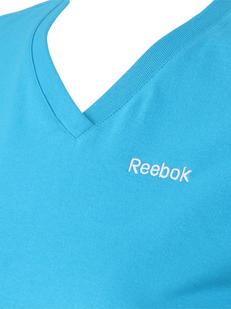 Reebok Cotton V-Neck Short Sleeve Shirt Womens