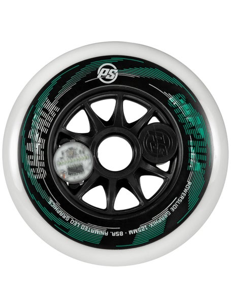 Powerslide Graphix White LED 100-125mm Wheels