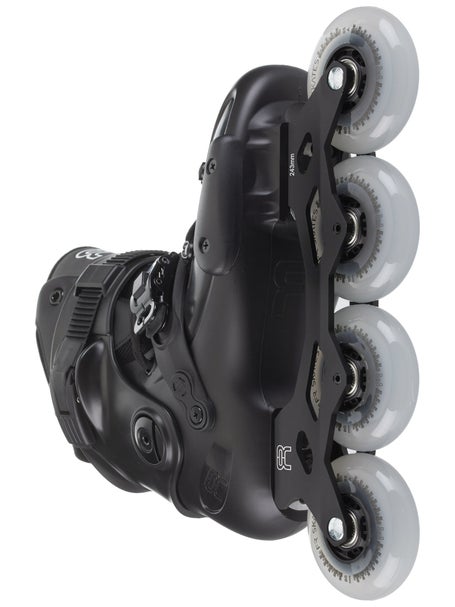 FR Skates Roller Freestyle FR2 80 Noir – Platine 243 Mm Rockerable, Coque Rigide, Chausson EVP, Roues 80A/85A – Niveau Intermédiaire à Confirmé