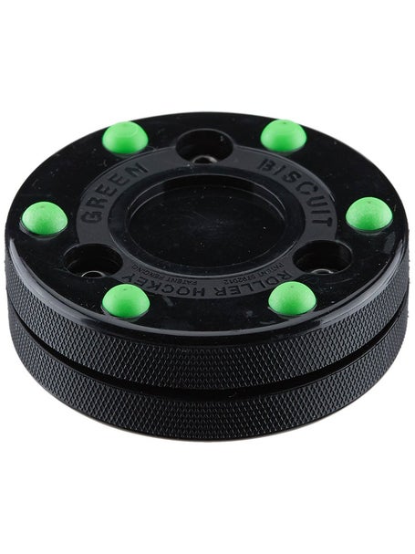 Green Biscuit Roller Hockey Puck