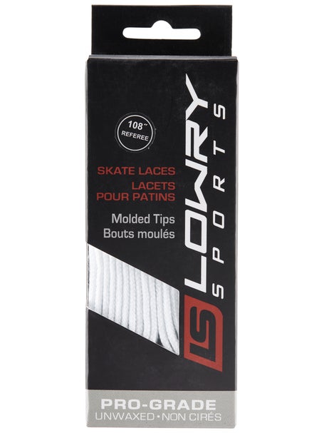 Lowry Pro-Grade Hockey Referee Skate Laces Unwaxed