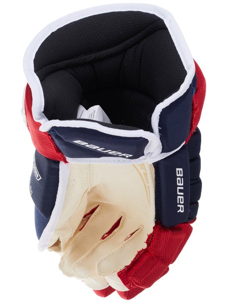 Bauer Pro Series Hockey Gloves - Intermediate - Navy/Red/White - 12.0"