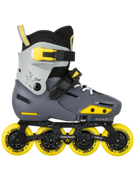 Rollerblade Apex Adjustable Skates - Grey/Yellow
