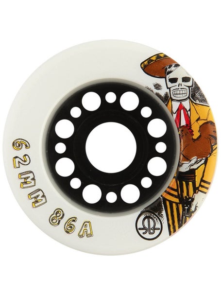 RollerBones Day of the Dead Wheels White 4pk