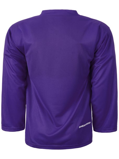 Maillot De Hockey Vintage Alpha Sportswear Homme M Violet #19 Patchs Serpent - Fabriqué Au Canada
