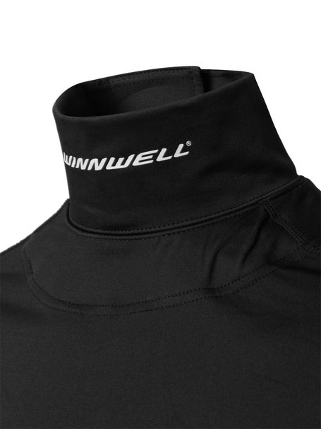 Winnwell Hockey Neck Guard Top - Base Layer All in One Shirt met nekbeschermer - Verstelbare snijbestendige kraag voor aangepaste pasvorm en comfort - Gemaakt voor jeugd - Senior spelers