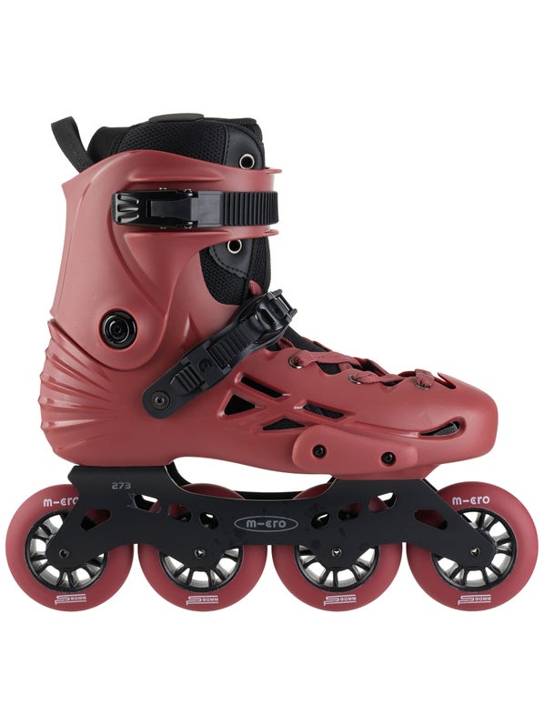 Side profile of a Micro MT Plus Inline Skate in cherry red