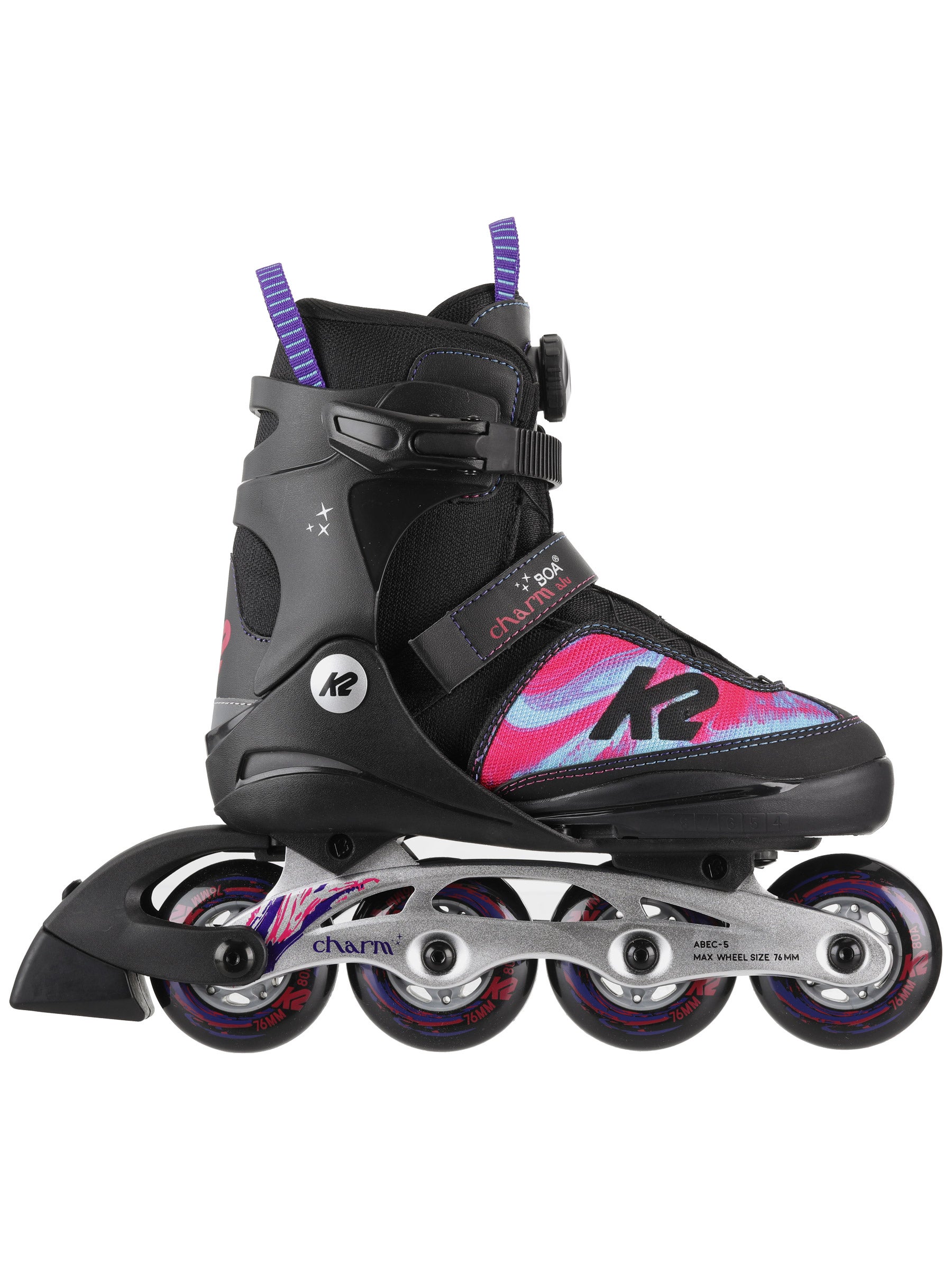 PACKGOUT Girls Adjustable Rollerblades for Kids Girls Illuminating Size S 31-34 