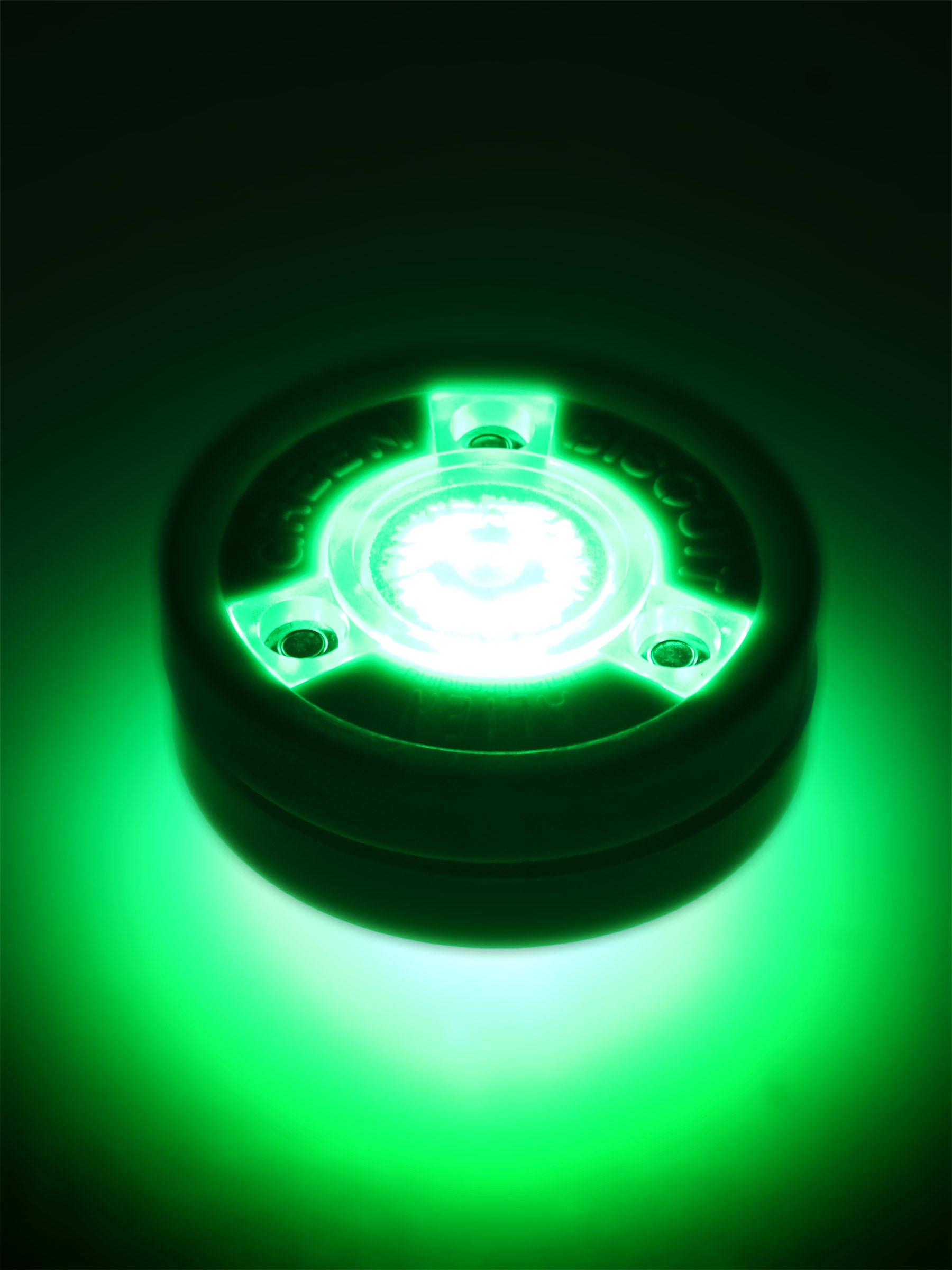 Green Biscuit Alien LED Glow in the Dark Puck Passing Stickhandling Packaged 