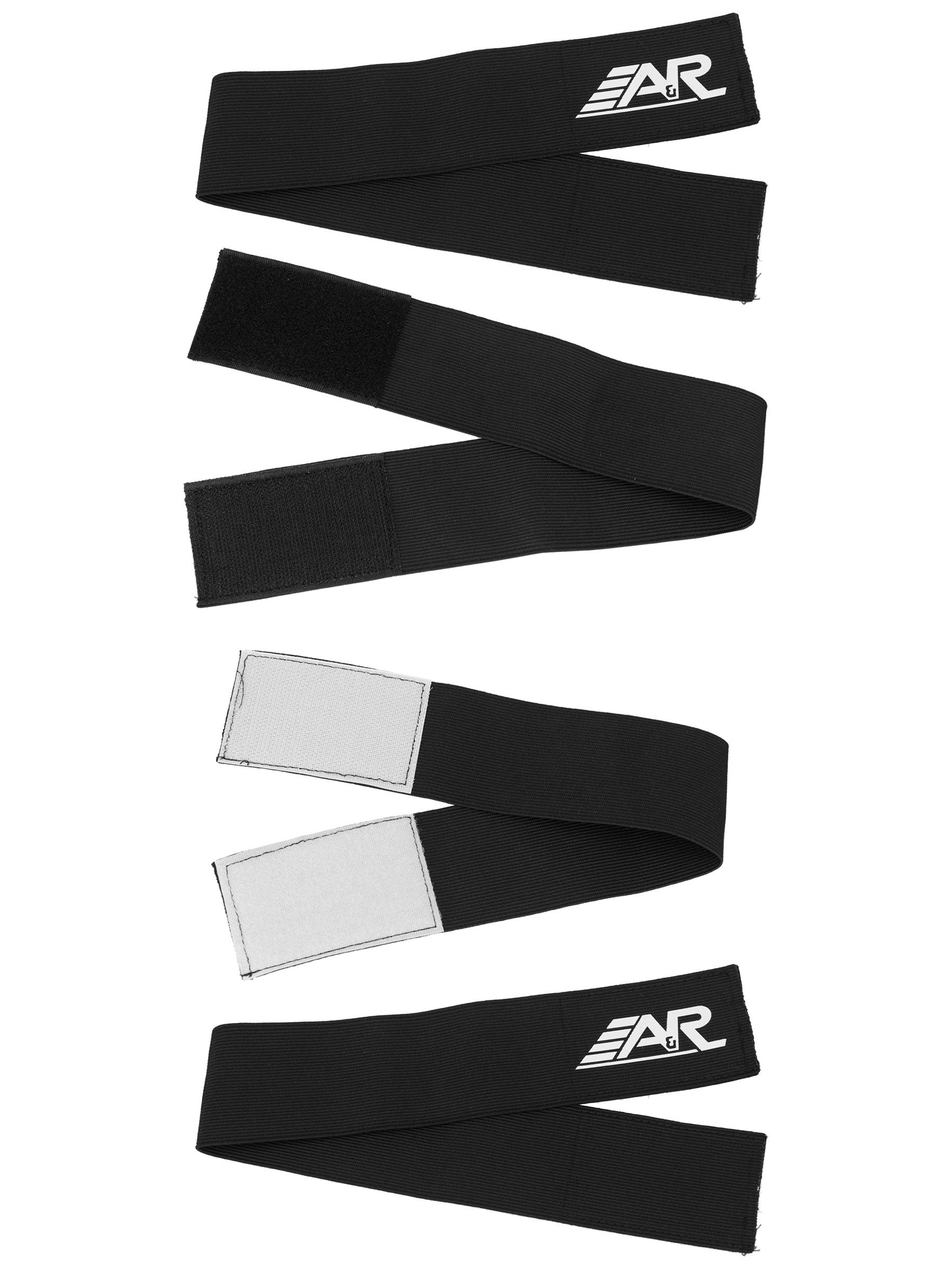 Adjustable Black A&R Sports SENIOR Hockey Shin Guard Straps 