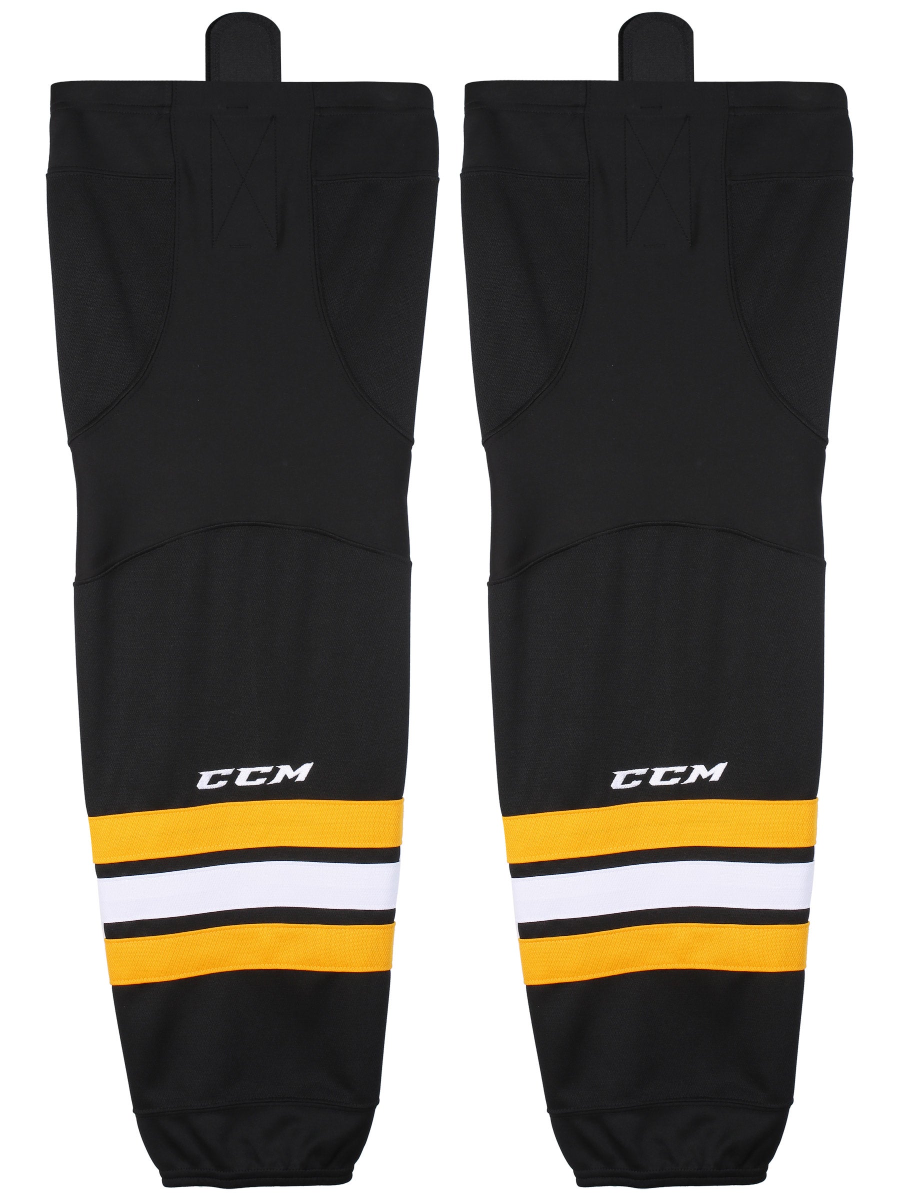 XL Black/White CCM Junior 22 " SX8000 Hockey Socks 