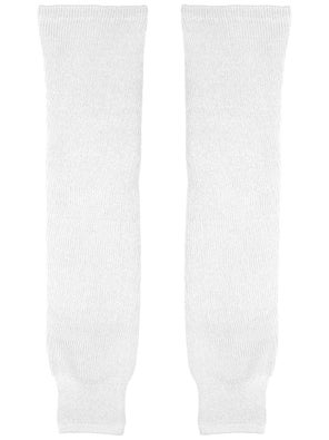 CCM S100P Solid\Knit Hockey Socks - White