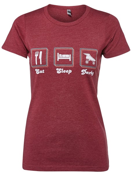 DW Eat Sleep Derby\Womens Shirt - Scarlet
