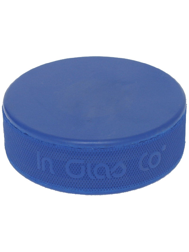 6oz Inglasco Dark Blue Practice Official Size and Weight Ice Hockey Puck 