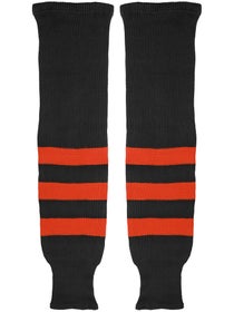 K1 Two-Tone Ice Hockey Socks - Black & Orange