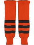 K1 Two-Tone Ice Hockey Socks - Orange & Black