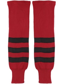 K1 Two-Tone Ice Hockey Socks - Red & Black