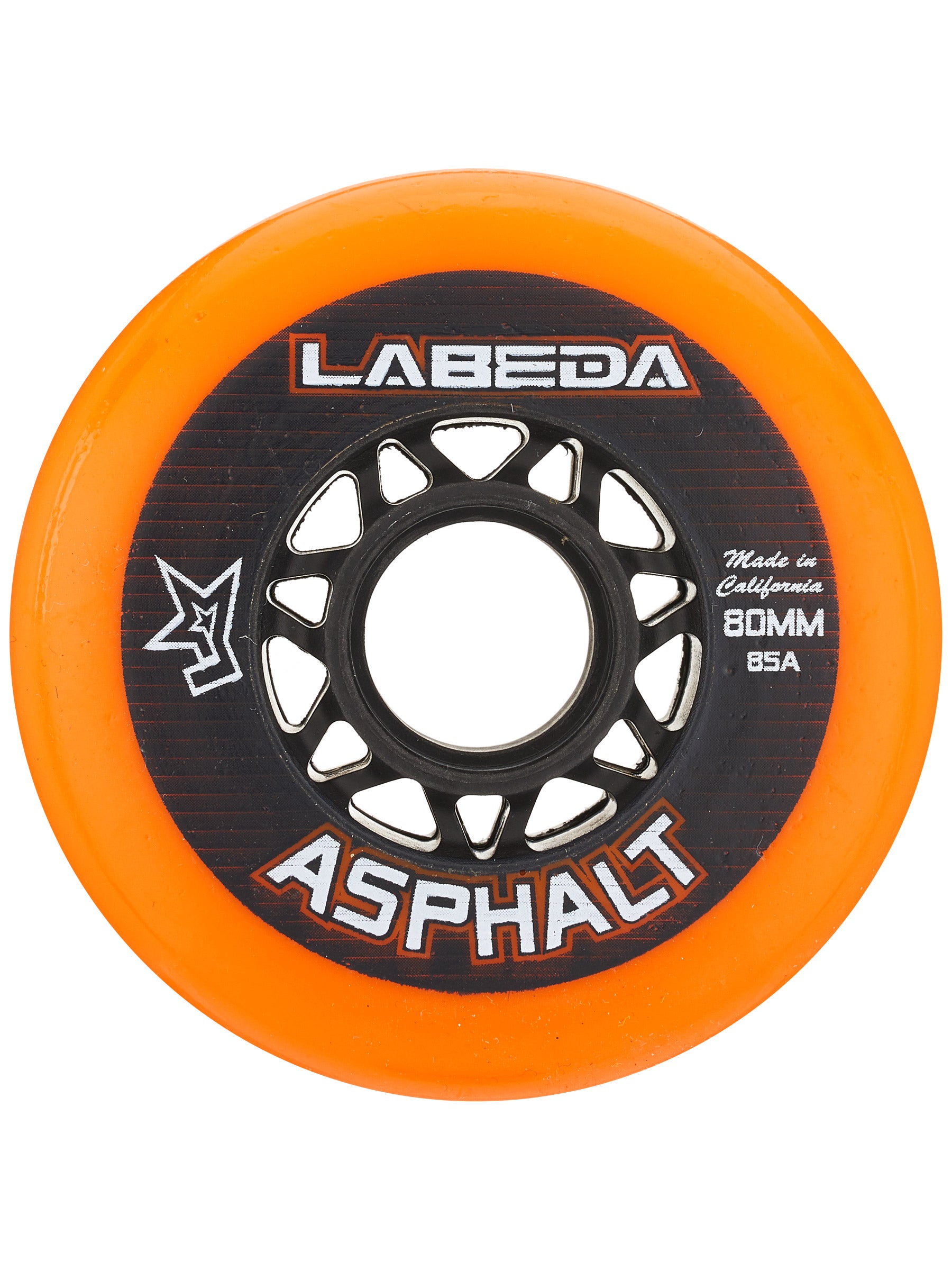 Labeda Asphalt Outdoor Inline Roller Hockey Wheels 68mm Orange 85A Outdoor 8-Pac 