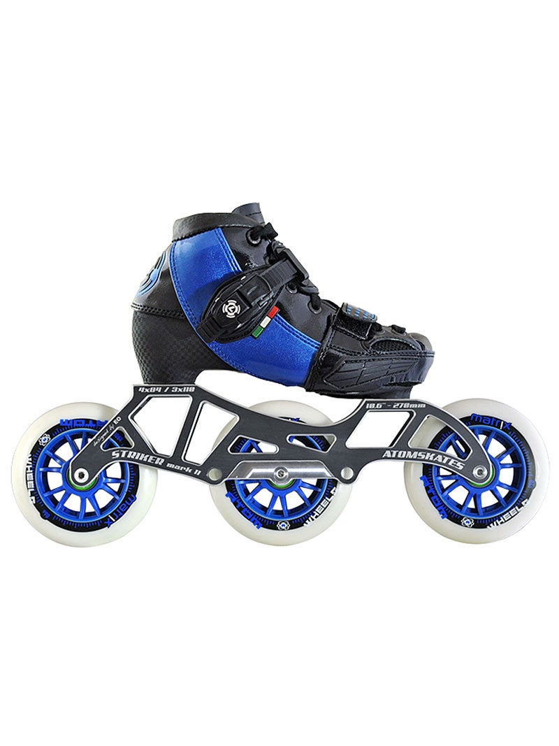 Luigino Kids Mini Challenge Silver 3 Wheel Adjustable Inline Speed Skate
