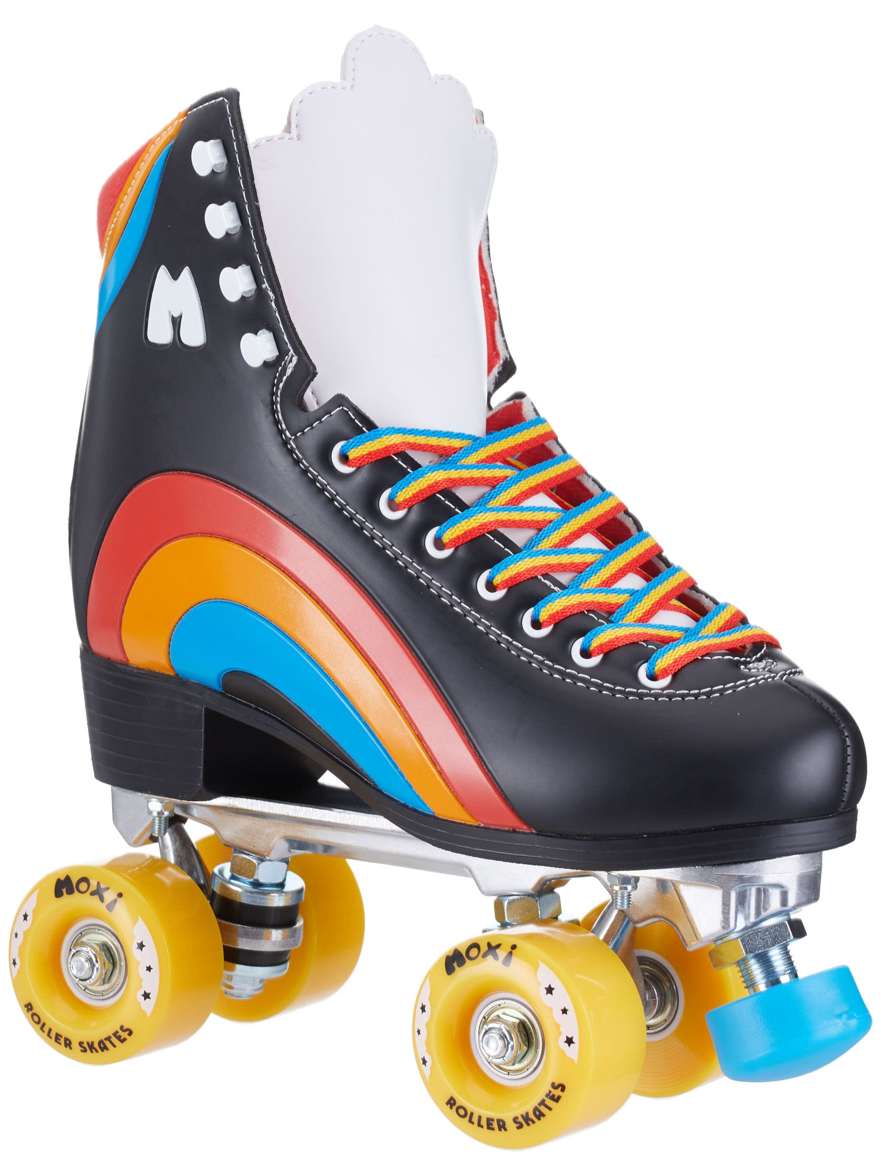 Moxi Rainbow Rider Roller Skates Black Size 6 Fits Women's Size 7 Hybrid Wheels 