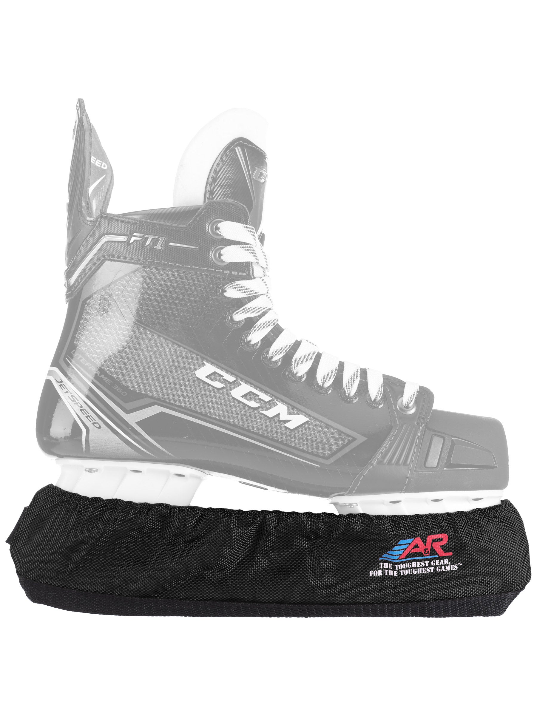 New A & R Ice Skate Blade Covers Black Medium 