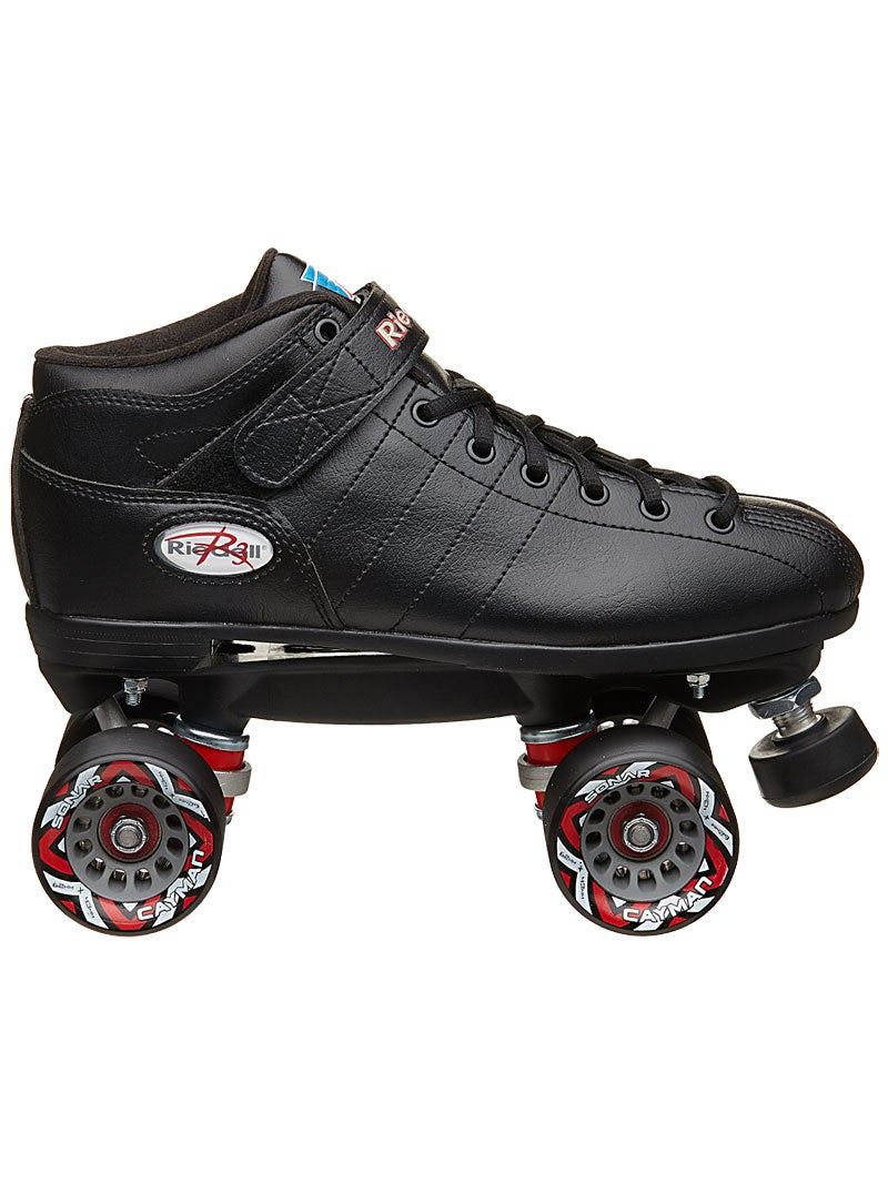 NEW Riedell R3 Black Quad Roller Derby Speed Skates Size 07 