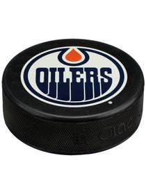 NHL Classic Logo Ice Puck Edmonton Oilers