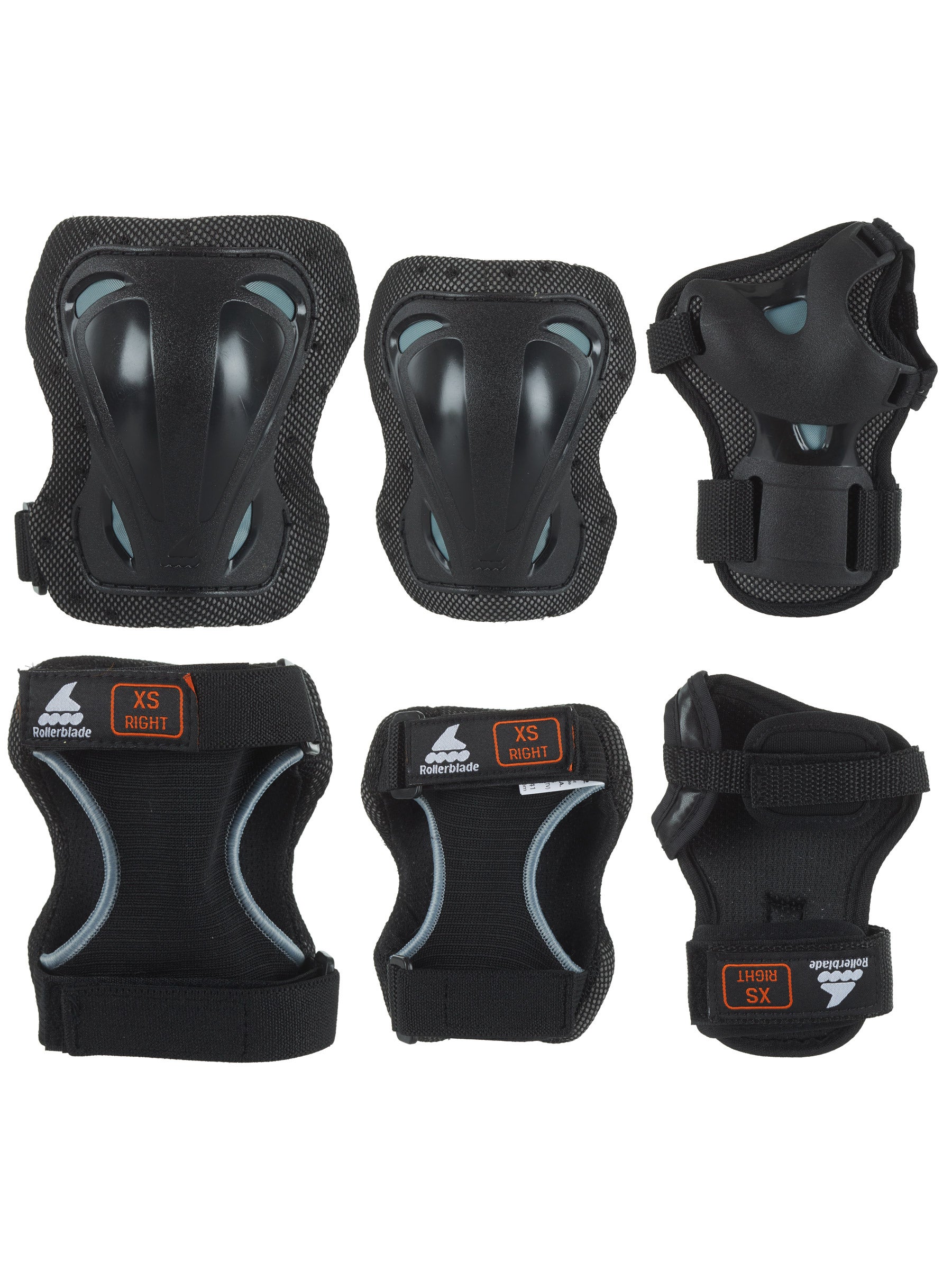 Inline Skating Rollerblade Skate Gear 3 Pack Protective Gear Elbow Pads and Wrist Guards Unisex Multi Sport Protection Black Knee Pads