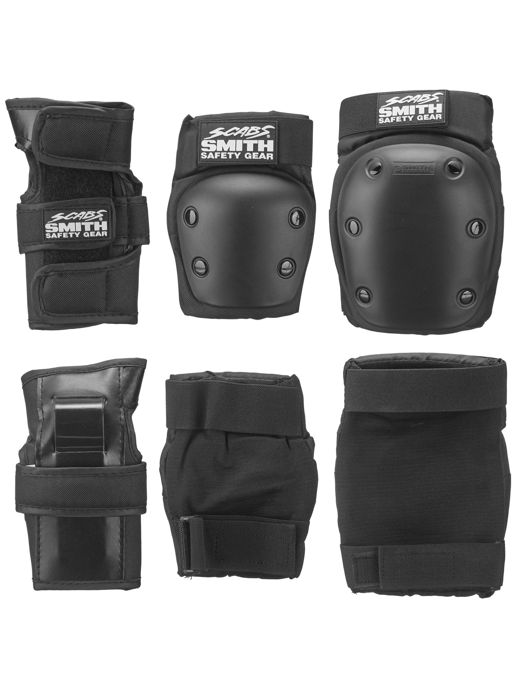 Smith Scabs Pads Skateboard Wrist Guards BLACK SMALL 