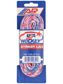 A&R USA Flag Hockey Skate Lace Unwaxed 72"