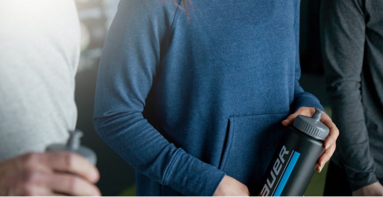 Women hockey players wearing lifestyle apparel