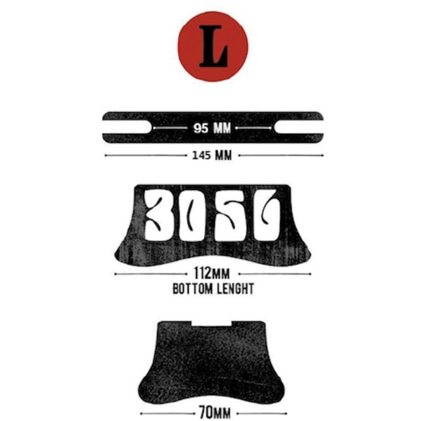 Block Dimensions infographic for a size large Brunny Block