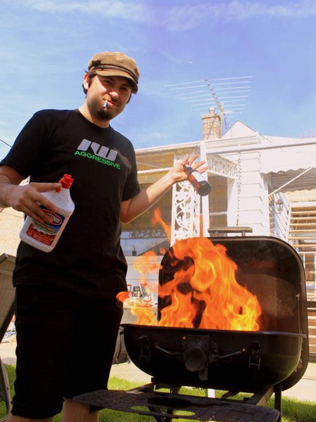 Greg BBQ'ing