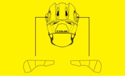 True Hockey Helmet Side Fit Pad graphic
