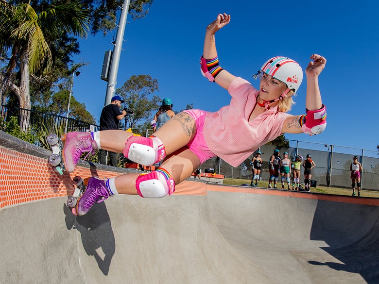 Moxi Roller Skates and Protective Wear