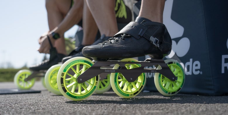 Speed wheels assembled on skates